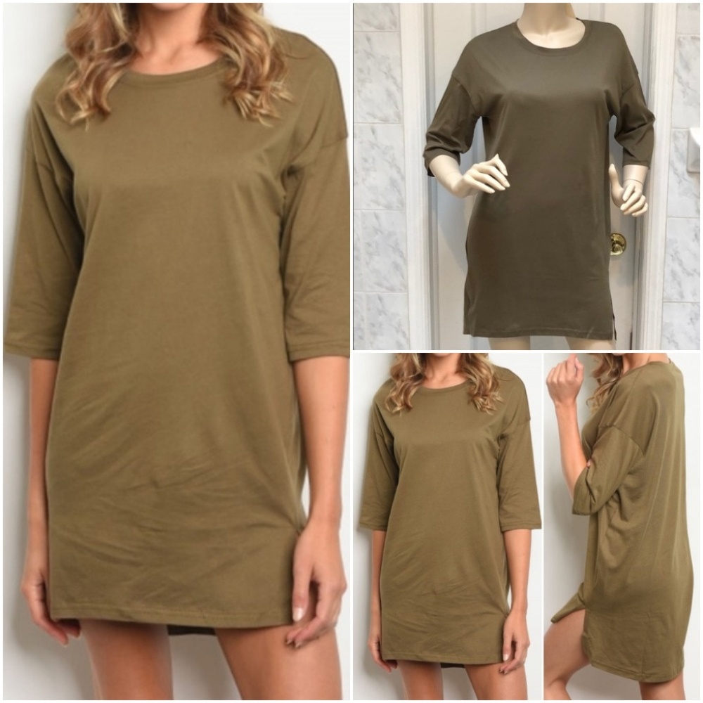 SALE! OLIVE JERSEY TEE DRESS